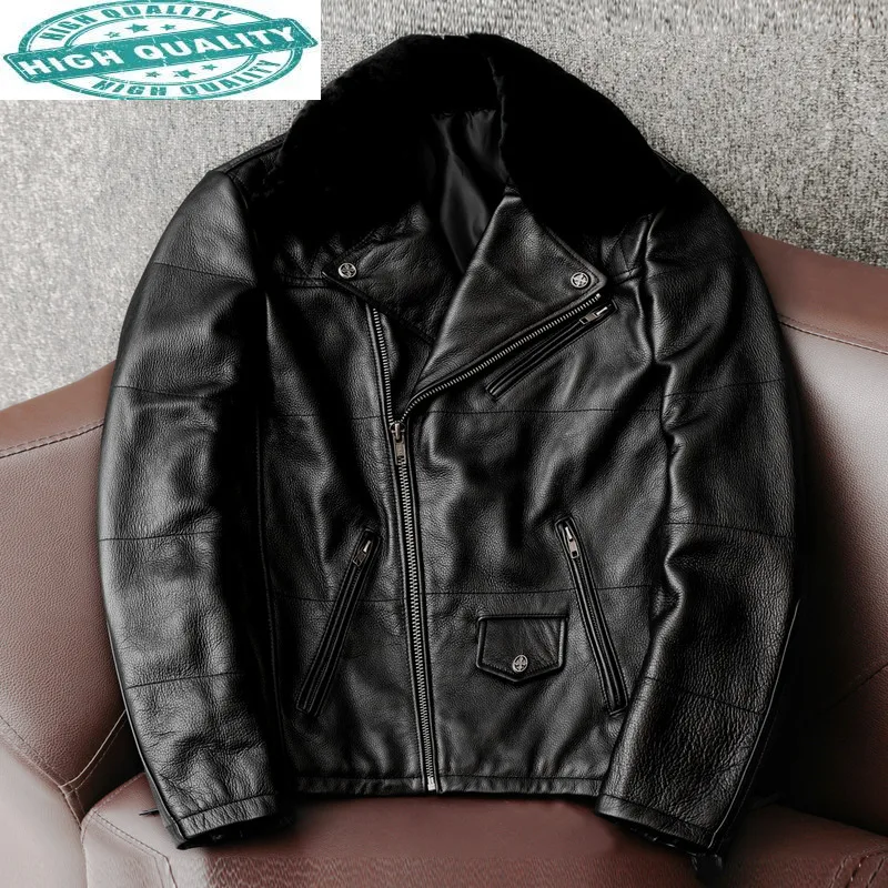 Jacket Genuine Men 100% Cow Leather Coat Autumn Casual Motorcycle Mens Jackets and Coats Veste Cuir Homme
Jacket Genuine Men 100% Cow Leather Coat Autumn Casual Motorcycle Mens Jackets and Coats Veste Cuir Homme