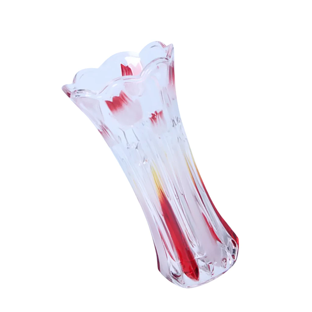 Дизайнерская ваза для цветов из глубокого хрусталя Террариум розы листва лилии