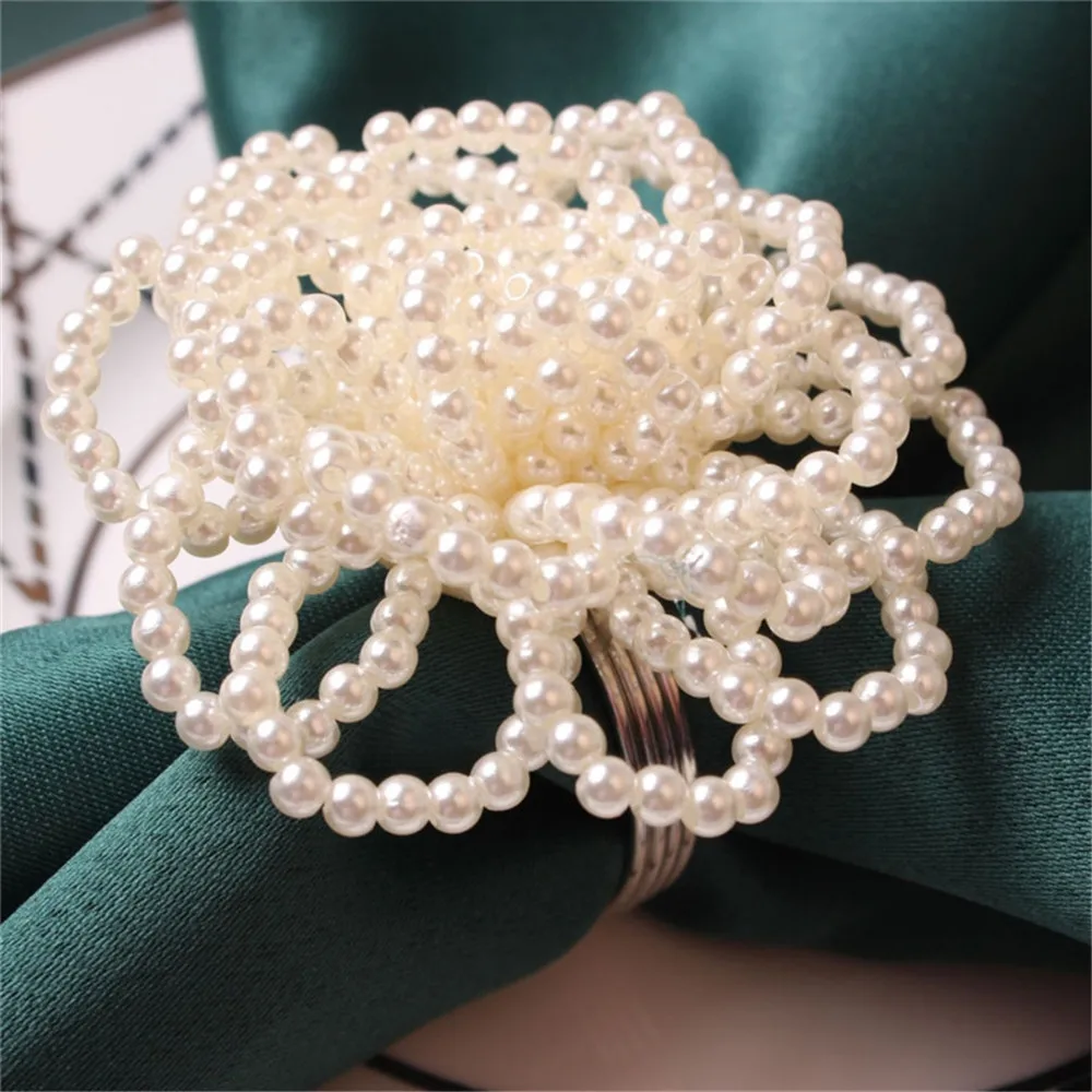 6PCS/Pearl beaded flower cluster napkin ring table top decoration for family holiday party hotel wedding banquet decoration
6PCS/Pearl beaded flower cluster napkin ring table top decoration for family holiday party hotel wedding banquet decoration