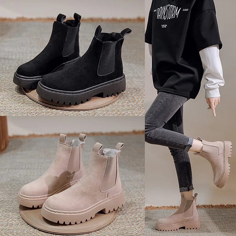 Spring Frosted Genuine Leather Chelsea Boots Female Casual Boots Fashion Preppy Style Cow Suede Women's Shoes
Spring Frosted Genuine Leather Chelsea Boots Female Casual Boots Fashion Preppy Style Cow Suede Women's Shoes