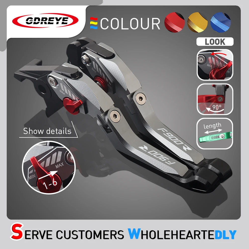 Folding and Extendable Adjustable Brake and Clutch Levers with Logo for BMW F900R F900 R F 900R Motorcycle New for 2020
Folding and Extendable Adjustable Brake and Clutch Levers with Logo for BMW F900R F900 R F 900R Motorcycle New for 2020