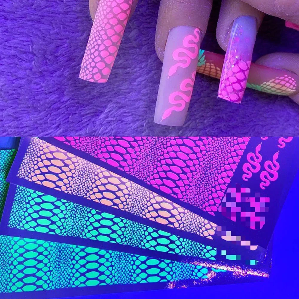 4pcs/Set Snake Skin Design Nail Art Water Sticker Colorful Fluorescent Transfer Decals Neon Manicure Slider Decorations VK-002
4pcs/Set Snake Skin Design Nail Art Water Sticker Colorful Fluorescent Transfer Decals Neon Manicure Slider Decorations VK-002