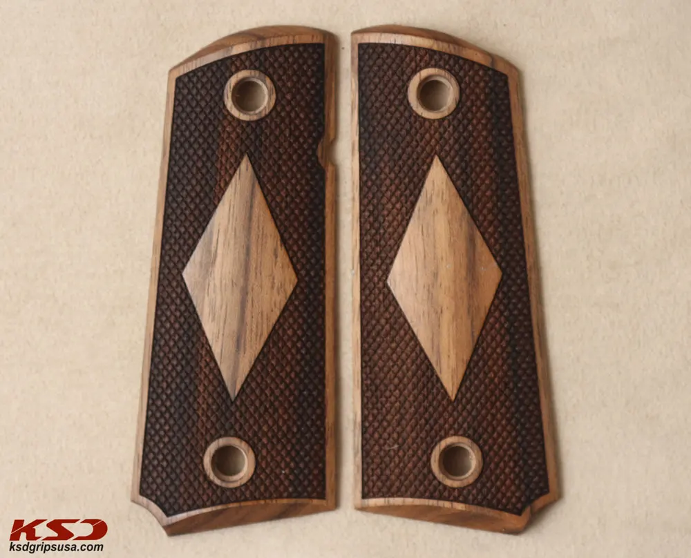 KSDGrips Colt 1911 Compact Officer / Defender / Agent Compatible Walnut Grip for Replacement, with Diamond Checkered
KSDGrips Colt 1911 Compact Officer / Defender / Agent Compatible Walnut Grip for Replacement, with Diamond Checkered