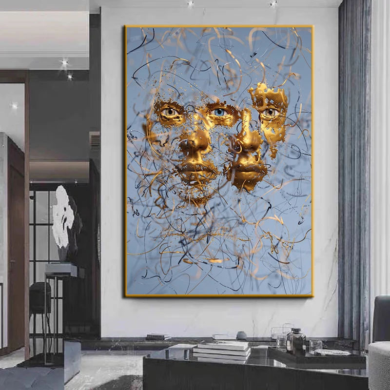 Metal figure face poster abstract nordic golden line minimalism picture wall art canvas painting family room wall decoration exc
Metal figure face poster abstract nordic golden line minimalism picture wall art canvas painting family room wall decoration exc