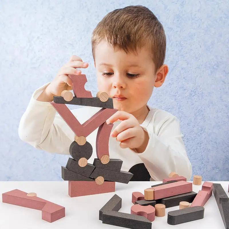 

38 шт. деревянный постоянно меняющийся баланс строительный блок игрушка бесплатная комбинация взаимодействие родитель-ребенок раннего обу...