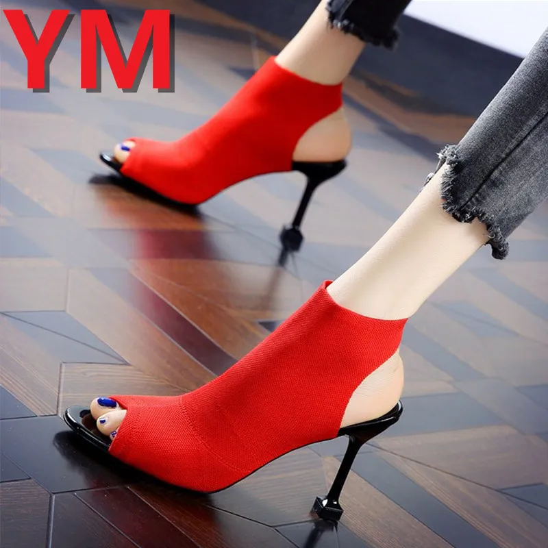 Римские весенние босоножки на высоком каблуке 8 см с открытым носком; Красивые ботинки-лодочки; Классическая вязаная обувь; Пикантная Женск... 
Римские весенние босоножки на высоком каблуке 8 см с открытым носком; Красивые ботинки-лодочки; Классическая вязаная обувь; Пикантная Женск...