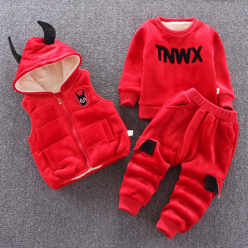 2020 New Children Winter Plus Velvet Thick Hooded Wweater Three-Piece Suit Boy Clothes Cartoon Letters Warm Girl Suit
2020 New Children Winter Plus Velvet Thick Hooded Wweater Three-Piece Suit Boy Clothes Cartoon Letters Warm Girl Suit