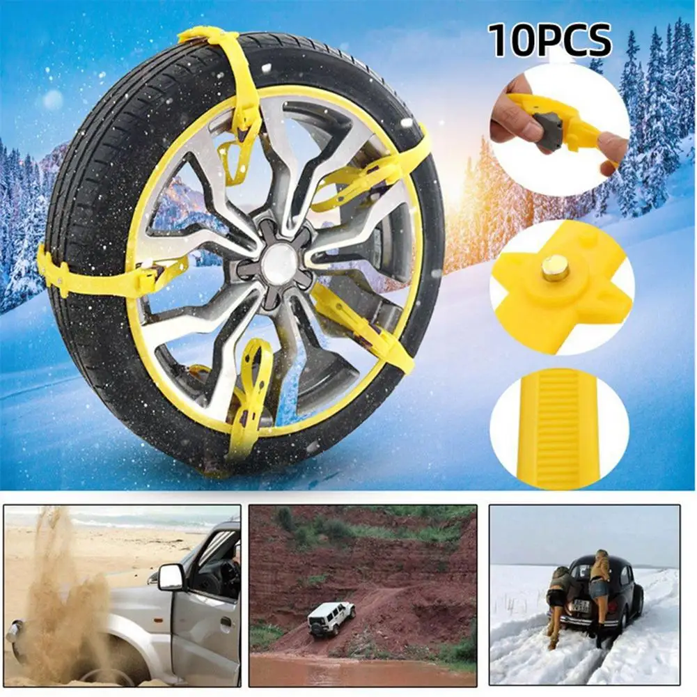 10Pcs Car Tire Wheel Chains Winter Anti-skid Snow Chains Tyre Cable Belt Winter Outdoor Emergency Chain For Ice Snow Mud Sand
10Pcs Car Tire Wheel Chains Winter Anti-skid Snow Chains Tyre Cable Belt Winter Outdoor Emergency Chain For Ice Snow Mud Sand