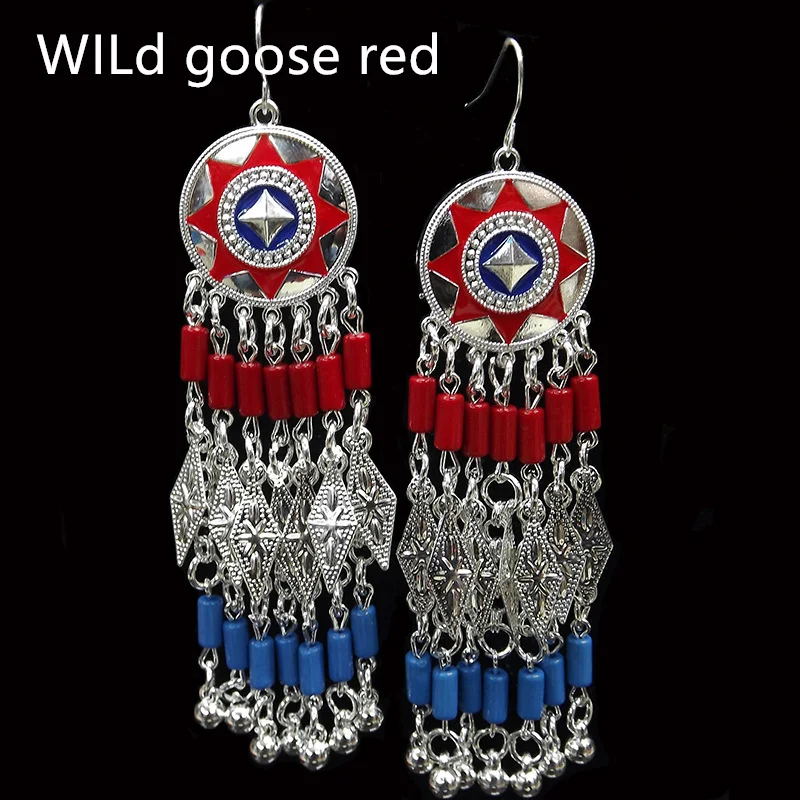 Wildgoose red national style exaggerated tassel porcelain bead earrings popular temperament girl Earrings Bohemian style
Wildgoose red national style exaggerated tassel porcelain bead earrings popular temperament girl Earrings Bohemian style