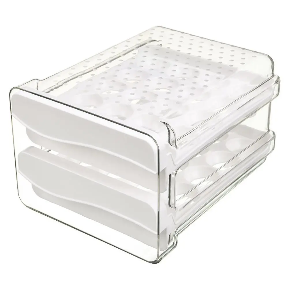 40 Grid Egg Storage Box Stackable Double-Layer Drawer Type Egg Container for Refrigerator
40 Grid Egg Storage Box Stackable Double-Layer Drawer Type Egg Container for Refrigerator