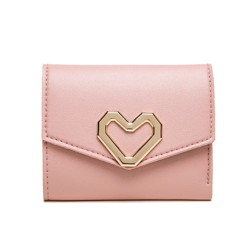 Fashion Short Wallet Female Korean Heart-shaped Small Wallet Simple Square Tri-fold Wallet Ladies Coin Purse
Fashion Short Wallet Female Korean Heart-shaped Small Wallet Simple Square Tri-fold Wallet Ladies Coin Purse