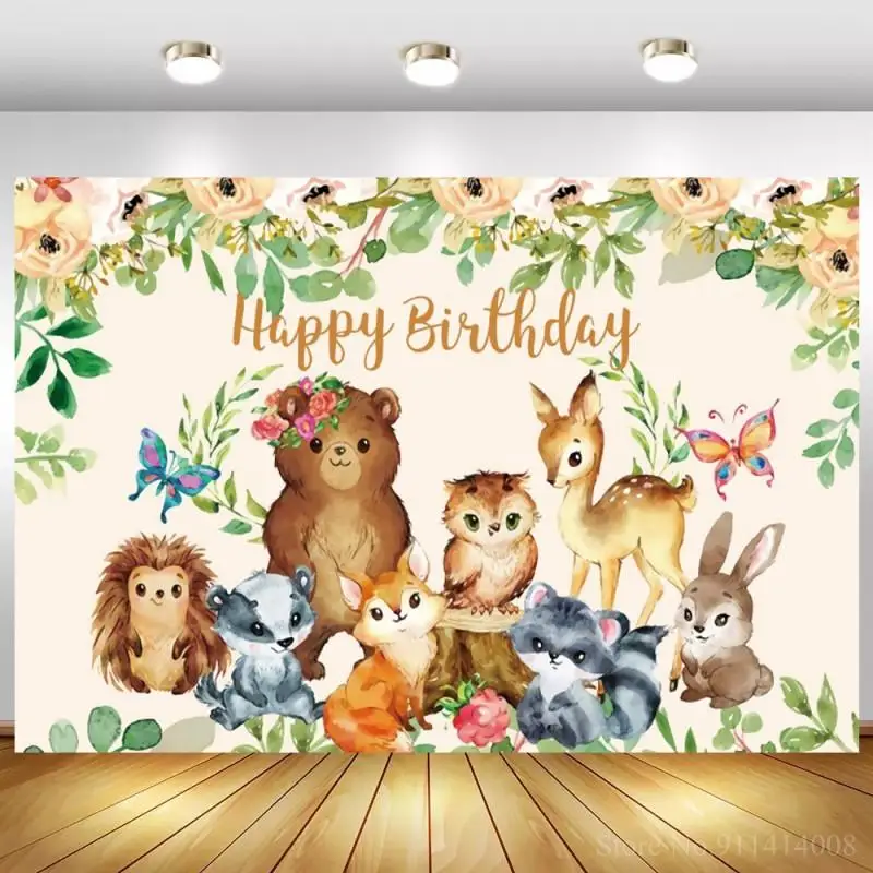 Cartoon Animals Safari Jungle Party Photo Background Little Squirrel Wood Theme Kids Birthday Backdrops Photography Decorative
Cartoon Animals Safari Jungle Party Photo Background Little Squirrel Wood Theme Kids Birthday Backdrops Photography Decorative
