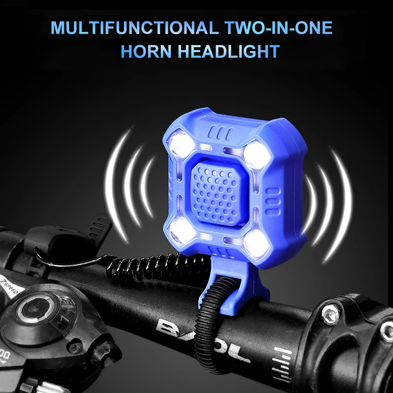 WEST BIKING 140 dB Bike Bell 4 Lamp Cycling Light 1200mAh Electric Horn Waterproof USB Charging Loud Alarm Security Bicycle Bell
WEST BIKING 140 dB Bike Bell 4 Lamp Cycling Light 1200mAh Electric Horn Waterproof USB Charging Loud Alarm Security Bicycle Bell
