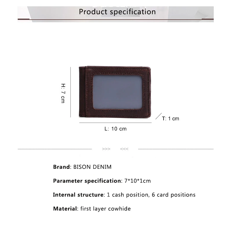 BISON DENIM Brand Men Wallet Short Wallets Money Clips Genuine Leather Rfid ID Credit Card Cases Purse QB002-K090
BISON DENIM Brand Men Wallet Short Wallets Money Clips Genuine Leather Rfid ID Credit Card Cases Purse QB002-K090