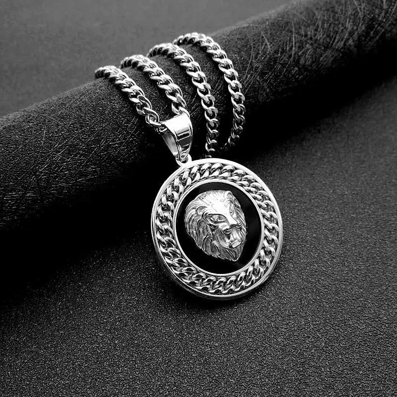 POTCET Neutral Stainless Steel Domineering Lion Head Titanium Pendant Necklace Geometric Fashion Hip Hop Party Jewelry
POTCET Neutral Stainless Steel Domineering Lion Head Titanium Pendant Necklace Geometric Fashion Hip Hop Party Jewelry