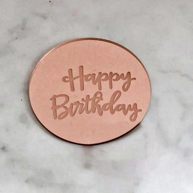 10pcs Acrylic Mirror Cake Topper Happy Birthday Cupcake Topper Rose Gold Circle Cake Decorations
10pcs Acrylic Mirror Cake Topper Happy Birthday Cupcake Topper Rose Gold Circle Cake Decorations