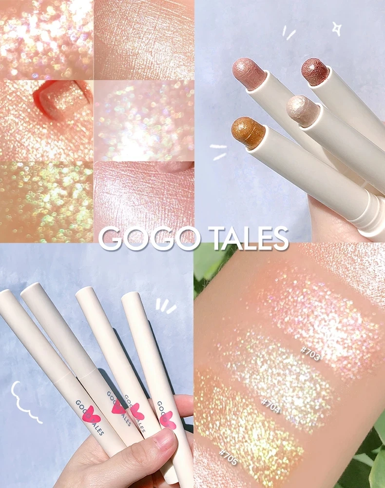 Gogo tales shimmer highlighter pencil long lasting waterproof diamond Champagne gold eyeshadow gel pen BN272
Gogo tales shimmer highlighter pencil long lasting waterproof diamond Champagne gold eyeshadow gel pen BN272