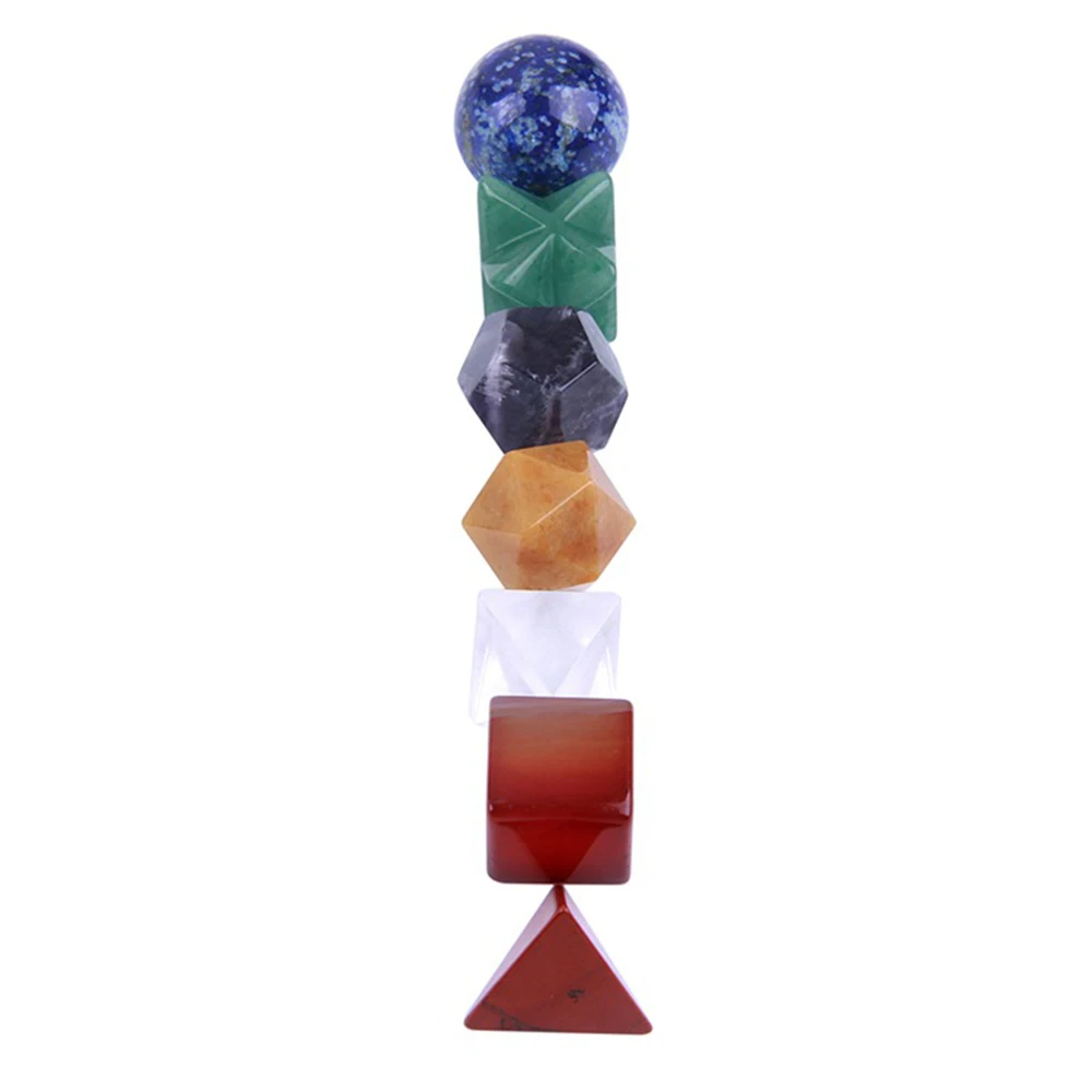 7 pcs/set Natural Carved Quartz Crystal Chakra Stone Platonic Sacred Solids Geometry Merkaba Stone Set Healing Meditation
7 pcs/set Natural Carved Quartz Crystal Chakra Stone Platonic Sacred Solids Geometry Merkaba Stone Set Healing Meditation