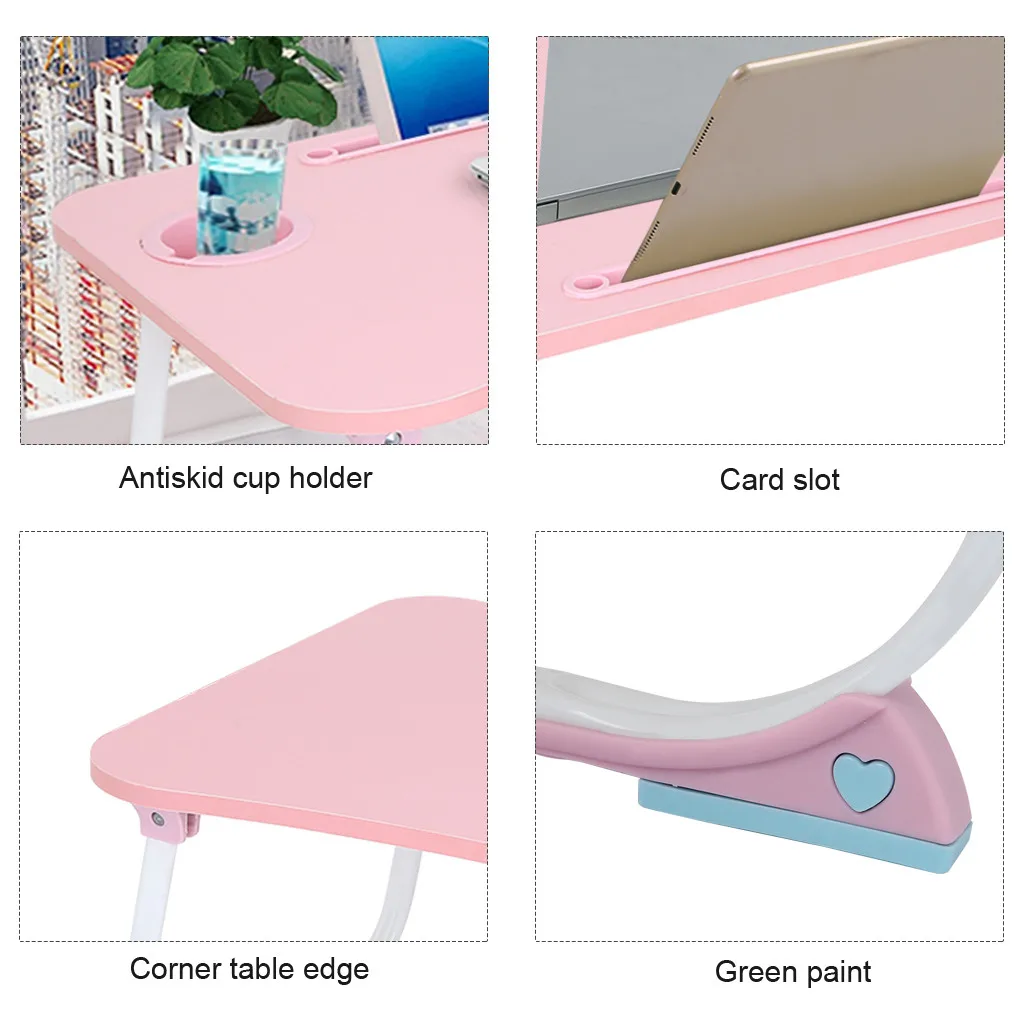 Large Foldable Lap Desk Bed Tray foldable Notebook Desk Lazy PC Laptop Table Study Writing Table Portable Picnic Table Pink
Large Foldable Lap Desk Bed Tray foldable Notebook Desk Lazy PC Laptop Table Study Writing Table Portable Picnic Table Pink