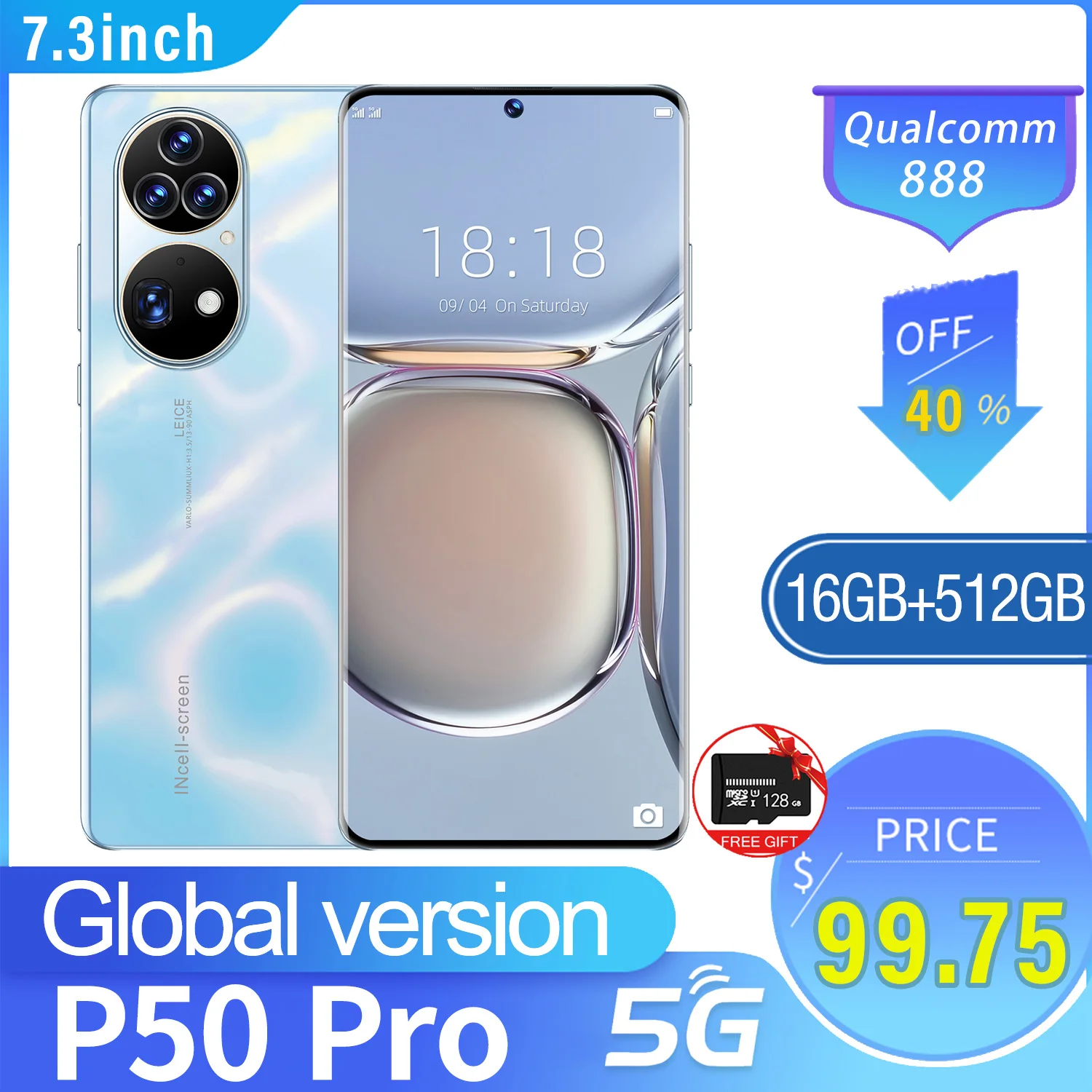 Global Version 7.3inch P50 Pro Smartphone 16+512GB 36MP+64MP Dual SIM 4G/5G Networkphone Android12 Celulares Smart phone Phones
Global Version 7.3inch P50 Pro Smartphone 16+512GB 36MP+64MP Dual SIM 4G/5G Networkphone Android12 Celulares Smart phone Phones