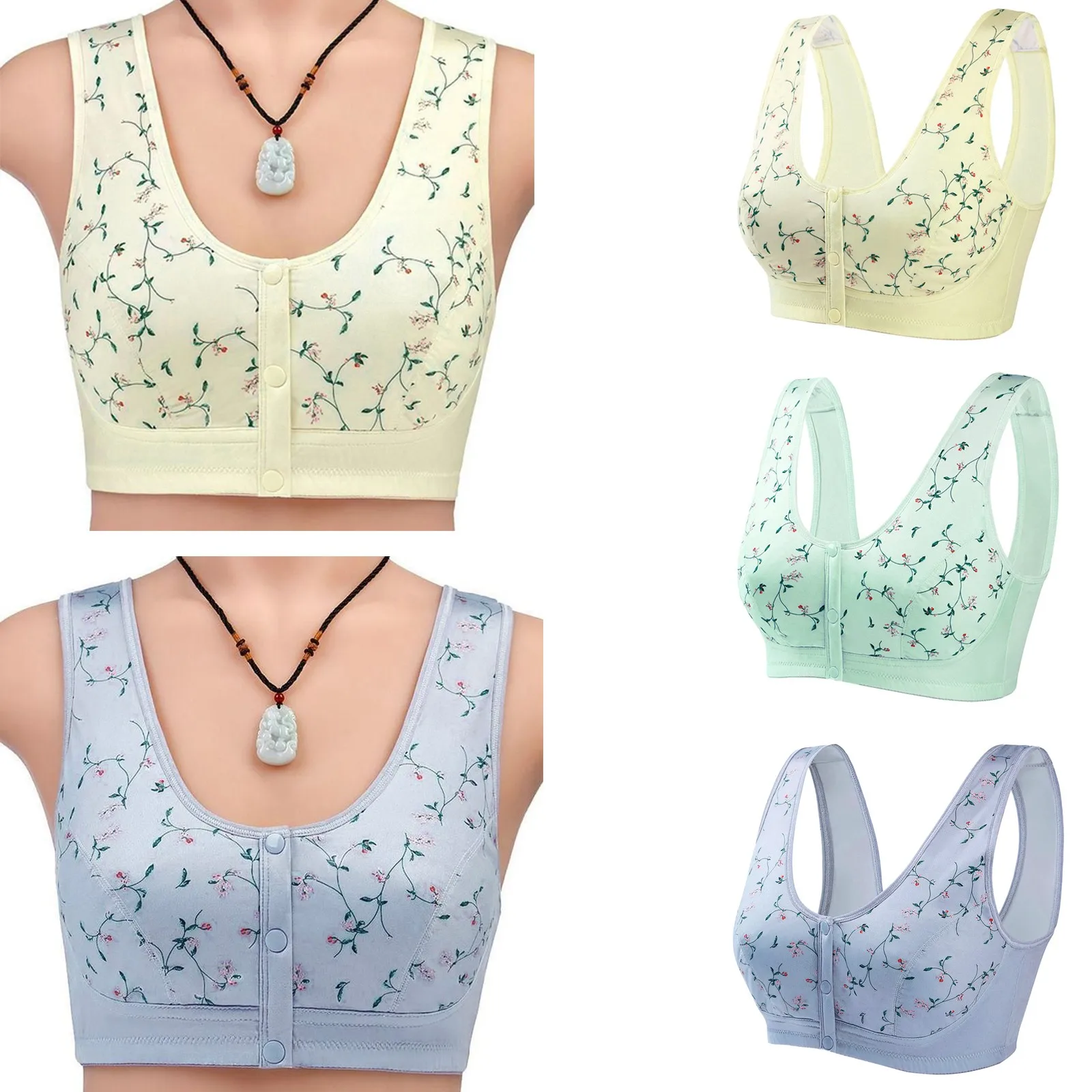 Fashion Front Button Underwear Women's Comfortable Cotton Brasieres Vest-type Middle-aged Bras Large Size Bralette Tops
Fashion Front Button Underwear Women's Comfortable Cotton Brasieres Vest-type Middle-aged Bras Large Size Bralette Tops