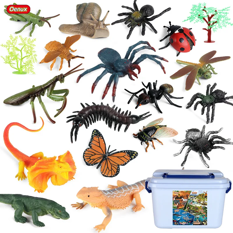 Oenux Insect Animal Models Set Playset Butterfly Spider Snail Action Figures Figurine Plastic Educational Kids Toy Xmas Gift
Oenux Insect Animal Models Set Playset Butterfly Spider Snail Action Figures Figurine Plastic Educational Kids Toy Xmas Gift