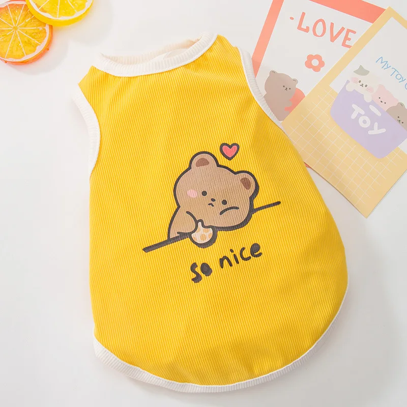 Spring summer new puppy thin section breathable cool bear cartoon print vests pet clothes breathable cool puppy clothes small
Spring summer new puppy thin section breathable cool bear cartoon print vests pet clothes breathable cool puppy clothes small
