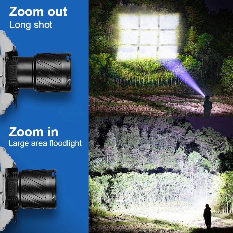 High Power XHP199 LED Headlamp Torch Rechargeable Head Lamp 18650 Powerful Led Headlight XHP160 Head Flashlight Fishing Lantern
High Power XHP199 LED Headlamp Torch Rechargeable Head Lamp 18650 Powerful Led Headlight XHP160 Head Flashlight Fishing Lantern