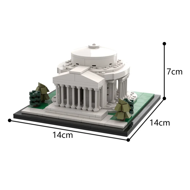 MOC-36588 Jeffersonals Memorialby Citys Memorial Building Blocks Brick Model DIY Educational Toy For Children's Kids Gift 367pcs 
MOC-36588 Jeffersonals Memorialby Citys Memorial Building Blocks Brick Model DIY Educational Toy For Children's Kids Gift 367pcs