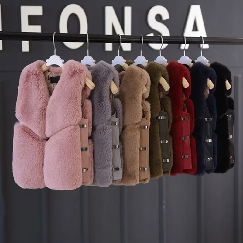 2021 New Children's Winter Fur Vest Jacket Coat for Baby Girls Warm Thicken Leather Clothes Kids Fashion Fox Fur Jackets Outwear
2021 New Children's Winter Fur Vest Jacket Coat for Baby Girls Warm Thicken Leather Clothes Kids Fashion Fox Fur Jackets Outwear