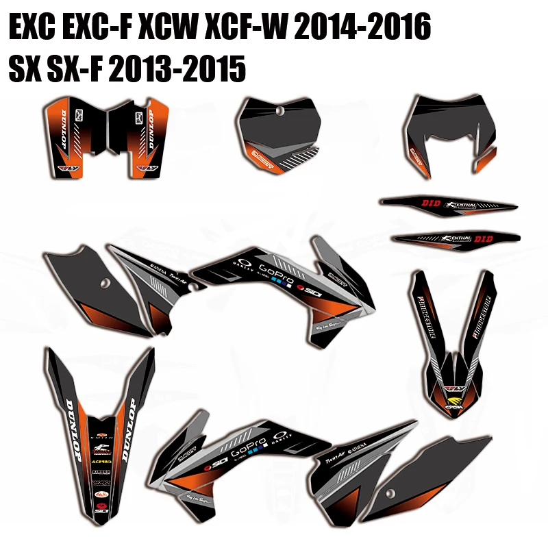Мотоциклетная команда Графика 3M наклейки для KTM SX EXC EXCF XCW XCF-W 2014 2015 2016 SX SXF SX-F 2013 -2015 125 250 300 350 450
Мотоциклетная команда Графика 3M наклейки для KTM SX EXC EXCF XCW XCF-W 2014 2015 2016 SX SXF SX-F 2013 -2015 125 250 300 350 450