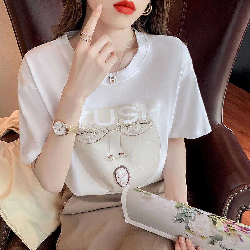 Printed Female Tshirt Women Fashion Graphic Printed T-Shirt Harajuku Korean Style Short Sleeves Clothes Female woman tshirts
Printed Female Tshirt Women Fashion Graphic Printed T-Shirt Harajuku Korean Style Short Sleeves Clothes Female woman tshirts