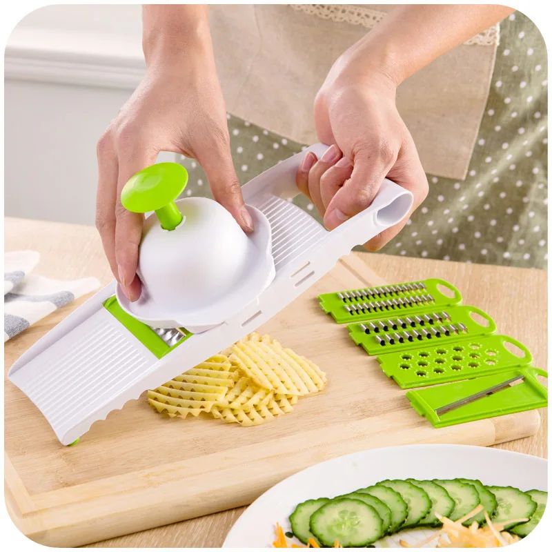 Kitchenware, multifunctional vegetable cutter, 5-piece set, vegetable cutter, wire slicer, potato slicer
Kitchenware, multifunctional vegetable cutter, 5-piece set, vegetable cutter, wire slicer, potato slicer