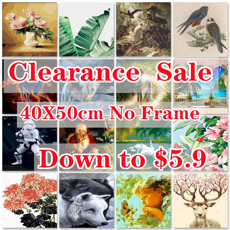 Clearance Item DIY Oil Painting By Numbers Flower Hand Painted Canvas Wall Picture Art Animal Wall Pictures For Living Room
Clearance Item DIY Oil Painting By Numbers Flower Hand Painted Canvas Wall Picture Art Animal Wall Pictures For Living Room