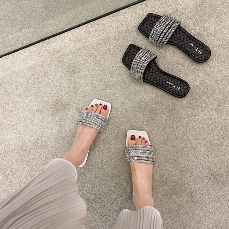 DLEK Woman Fashion Comfortable Elegant Glitter Crystal Slides Office Ladies Beach Non-slip Shallow Concise Summer Slippers
DLEK Woman Fashion Comfortable Elegant Glitter Crystal Slides Office Ladies Beach Non-slip Shallow Concise Summer Slippers