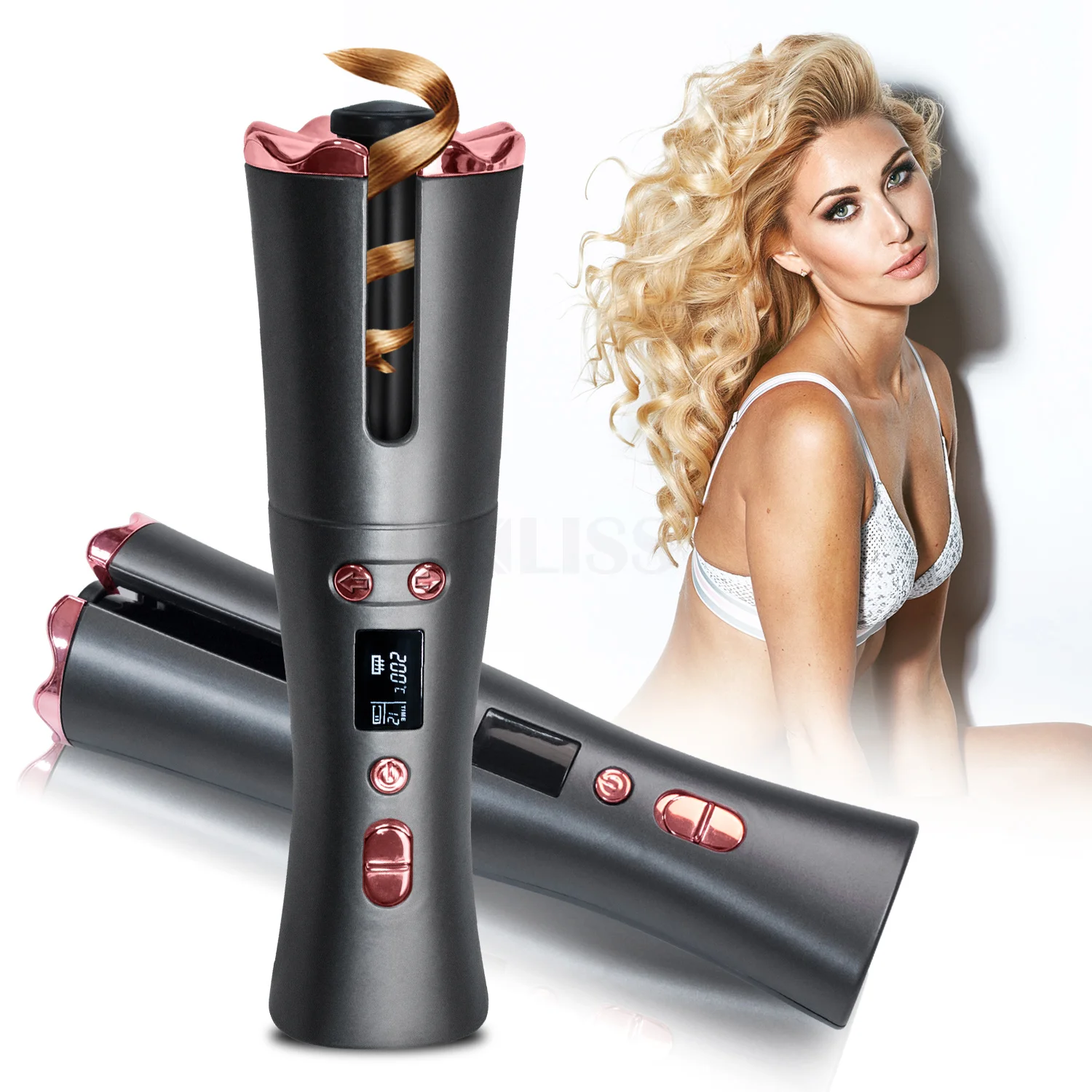 Wireless Automatic Hair Curler Cordless Auto Curling Iron With LCD Display USB Rechargeable Corrugation For Hair Waver Ironing
Wireless Automatic Hair Curler Cordless Auto Curling Iron With LCD Display USB Rechargeable Corrugation For Hair Waver Ironing