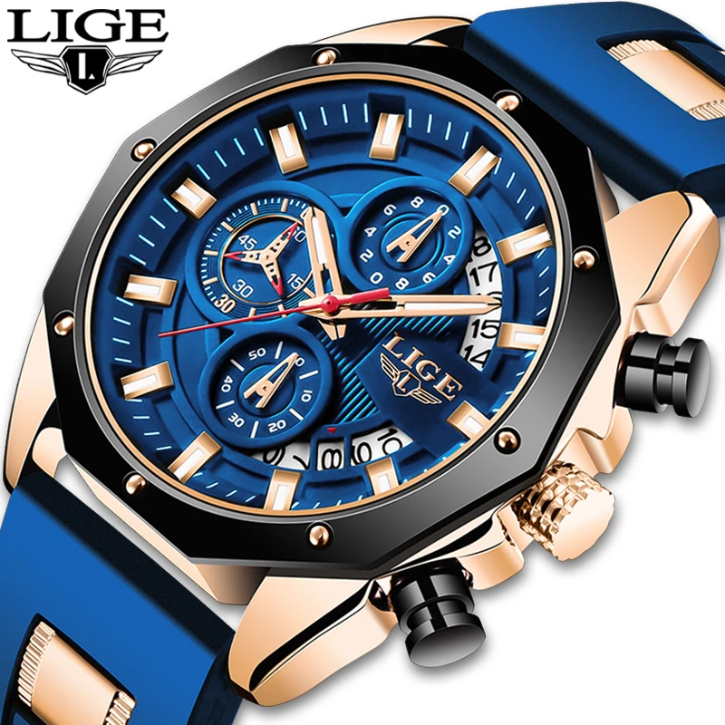 2021 NEW Top LIGE Brand Casual Fashion Watches for Man Sport Military Silicagel Wrist Watch Men Watch Chronograph Relojes Hombre
2021 NEW Top LIGE Brand Casual Fashion Watches for Man Sport Military Silicagel Wrist Watch Men Watch Chronograph Relojes Hombre