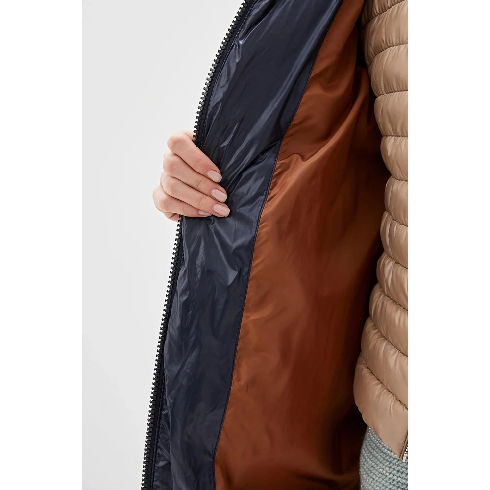 Down jacket with contrast lining and Silver Fox Baon B009570 | Женская одежда