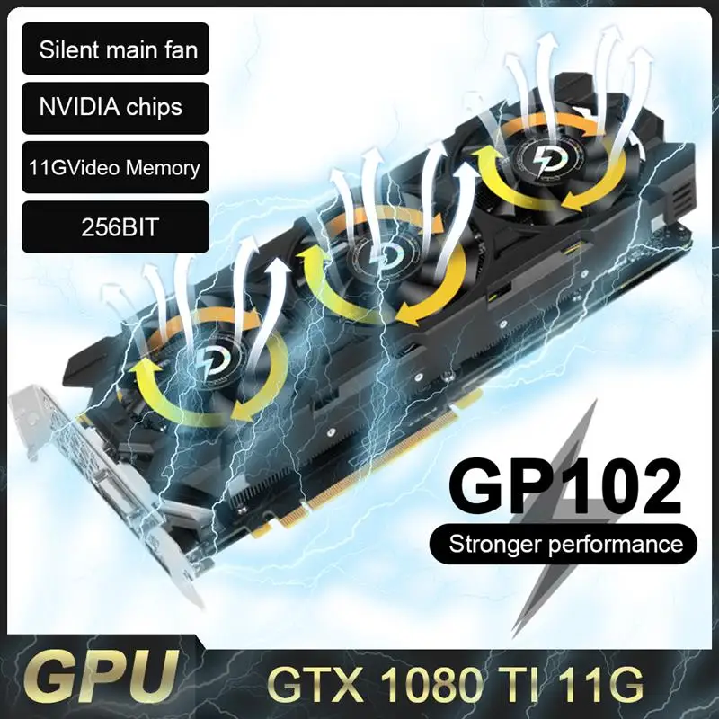 Видеокарта PRADEON GTX1080Ti для настольного ПК, видеокарта HD игровой, GDDR5X, 11 ГБ, 16 нм, 1080Ti
Видеокарта PRADEON GTX1080Ti для настольного ПК, видеокарта HD игровой, GDDR5X, 11 ГБ, 16 нм, 1080Ti