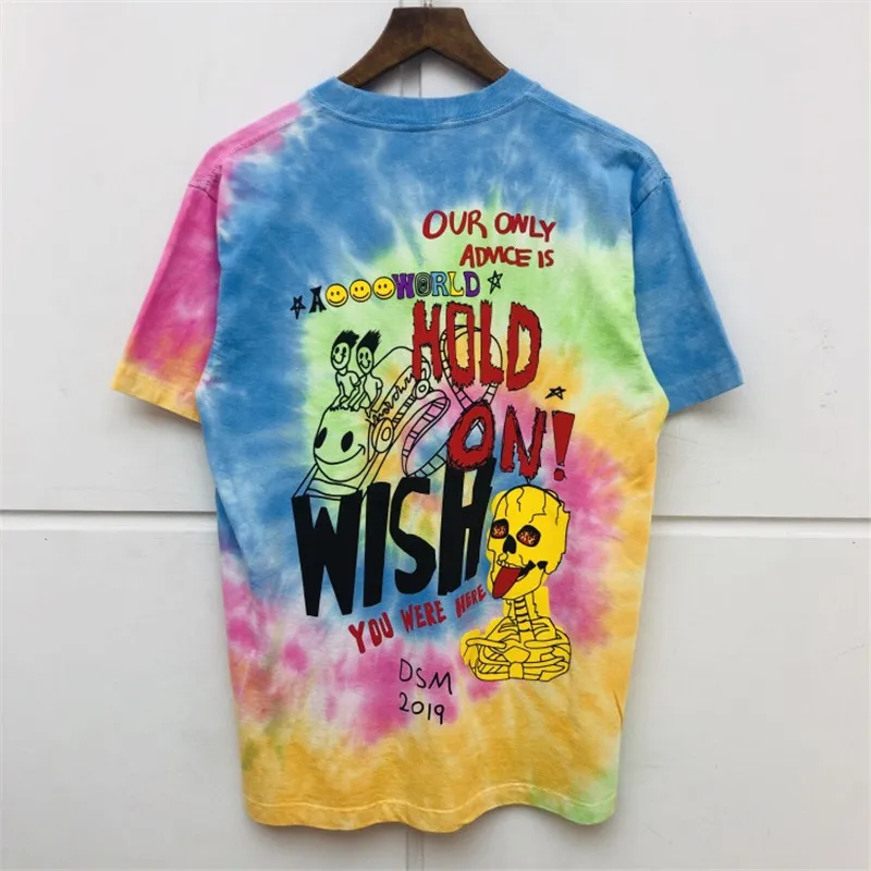 Travis Scott Tie Dye Tee Astroworld t shirt men Women Fashion Casual dyeing Cotton Cactus Short Sleeve Patch Tees
Travis Scott Tie Dye Tee Astroworld t shirt men Women Fashion Casual dyeing Cotton Cactus Short Sleeve Patch Tees