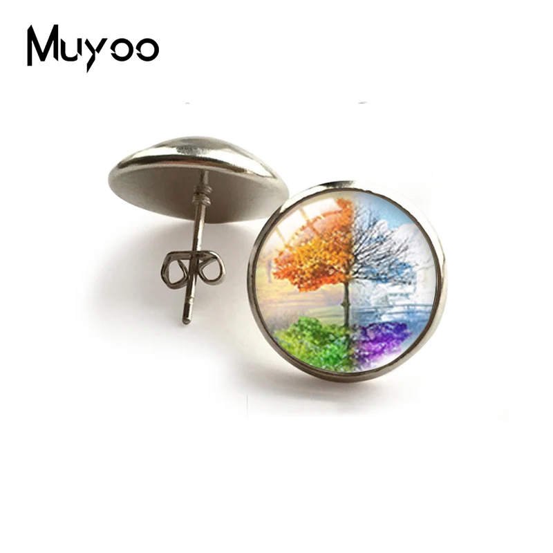 2021 New Four Season Tree Stud Earring Art Painting Round Earrings Glass Dome Jewelry Gifts Women
2021 New Four Season Tree Stud Earring Art Painting Round Earrings Glass Dome Jewelry Gifts Women