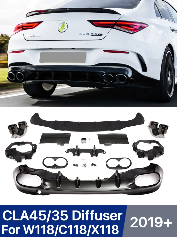 AMG CLA45 CLA35 Rear Diffuser fit for CLA W118 C118 Mercedes Benz X118 Shooting Brake CLA180 200 250 CLA35 CLA45 AMG 2020 2021 
AMG CLA45 CLA35 Rear Diffuser fit for CLA W118 C118 Mercedes Benz X118 Shooting Brake CLA180 200 250 CLA35 CLA45 AMG 2020 2021