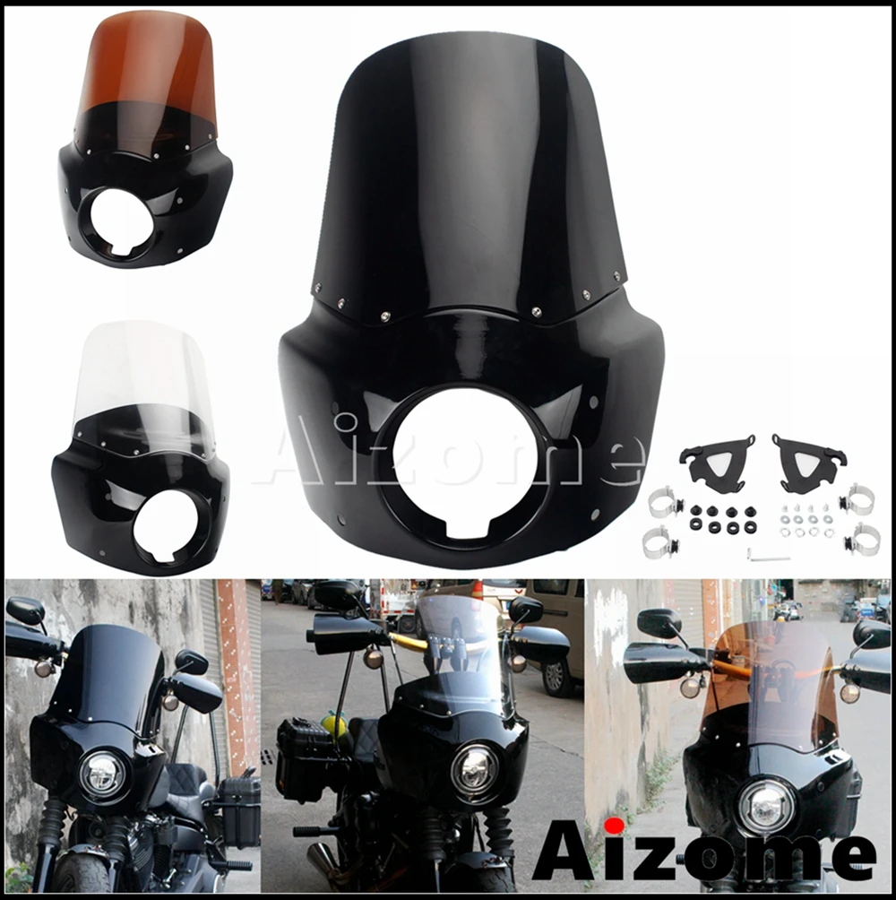19" Width Sport Fairing Motorcycle 5 3/4" Headlight 15" Windscreen Windshield For Harley Dyna Wide Glide FXDWG EFI FXDWGI 06-17
19" Width Sport Fairing Motorcycle 5 3/4" Headlight 15" Windscreen Windshield For Harley Dyna Wide Glide FXDWG EFI FXDWGI 06-17