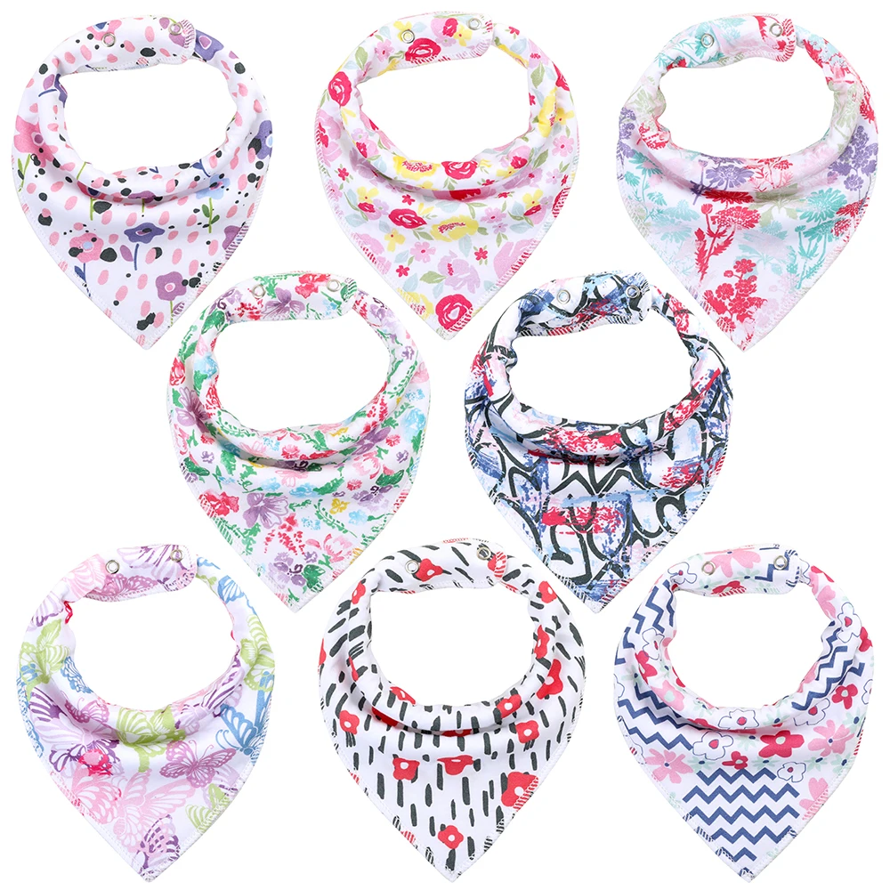 8Pcs/Lot Soft Comfortable Colorful 100% Organic Cotton And Baby Bandana For Boys &Girls Infant Adjustable Snaps Saliva Baby Bibs
8Pcs/Lot Soft Comfortable Colorful 100% Organic Cotton And Baby Bandana For Boys &Girls Infant Adjustable Snaps Saliva Baby Bibs