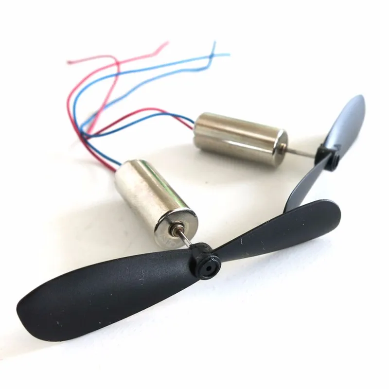 

2PCS/1Pair New DC 3.7V 48000RPM Coreless Motor Propeller For RC Aircraft Helicopter Toy Wholesale On Sale