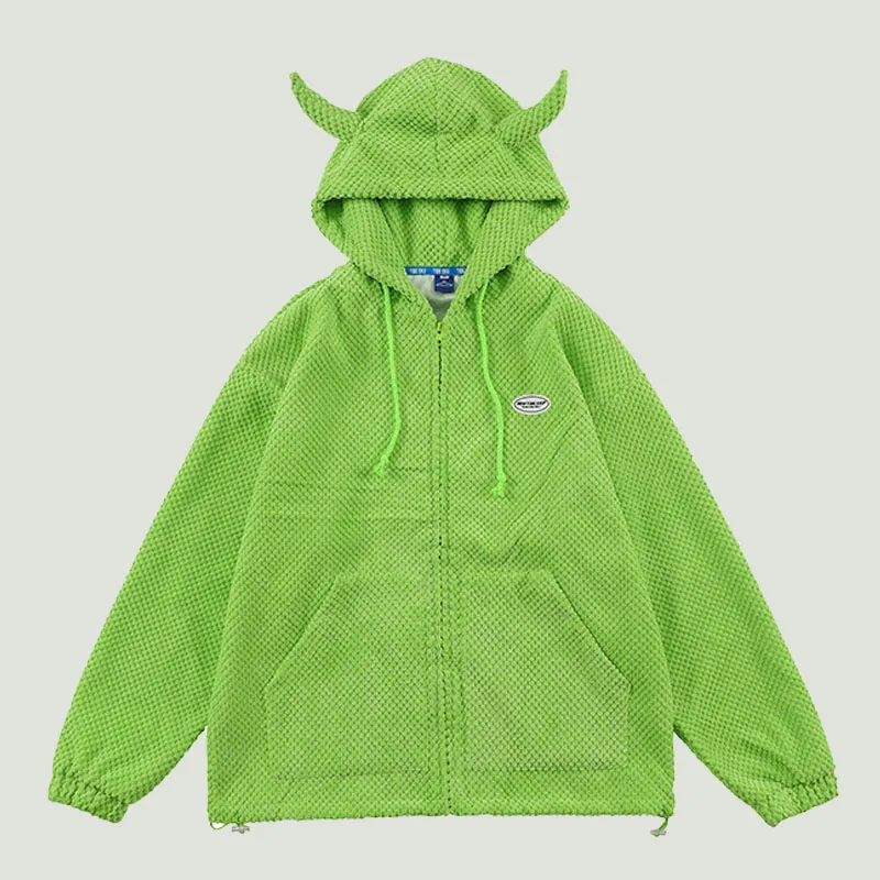 Hip Hop Funny Devil Horns Hooded Zipper Cardigan Mens Harajuku Casual Loose Hoodies Sweatshirt Couples Streetwear Tops Clothing
Hip Hop Funny Devil Horns Hooded Zipper Cardigan Mens Harajuku Casual Loose Hoodies Sweatshirt Couples Streetwear Tops Clothing