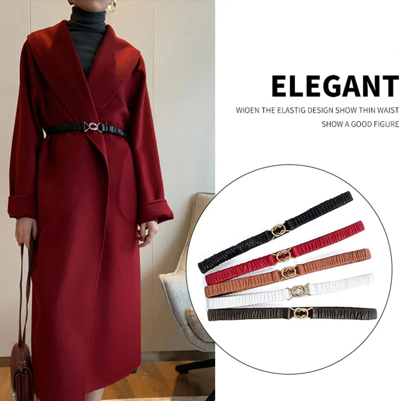 Belts for Women PU Leather Luxury Brand Elastic Waistband Golden Alloy Buckle Dress Belts Ladies Female Designer Waist Band
Belts for Women PU Leather Luxury Brand Elastic Waistband Golden Alloy Buckle Dress Belts Ladies Female Designer Waist Band