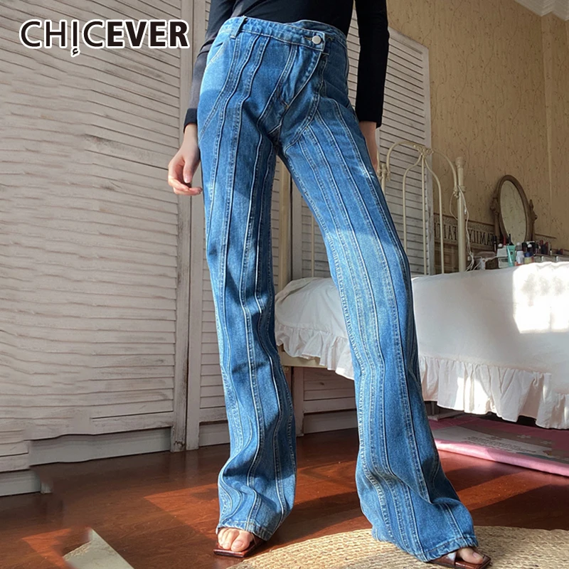 CHICEVER повседневные однотонные джинсовые брюки для женщин с высокой талией расклешенные длинные нестандартные Джинсы женские Весенняя модн...
CHICEVER повседневные однотонные джинсовые брюки для женщин с высокой талией расклешенные длинные нестандартные Джинсы женские Весенняя модн...