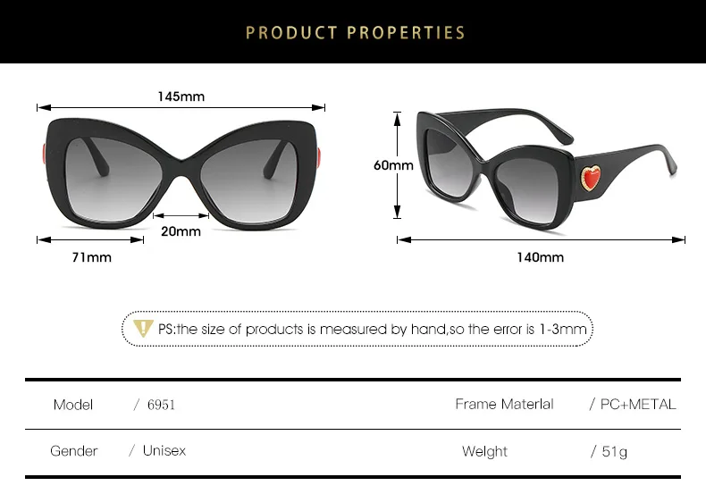 Brand Designer 2020 New Love Heart Sunglasses Women Fashion cat Sun Glasses Cute Sexy Ladies Gradient Sunglasses UV400 Party
Brand Designer 2020 New Love Heart Sunglasses Women Fashion cat Sun Glasses Cute Sexy Ladies Gradient Sunglasses UV400 Party