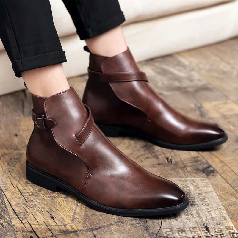 High Quality Fashion Men'S Chelsea Boots Male Ankle Shoes Luxury Brand Leather Men Boots Dress Shoes Party Wedding Casual Flats
High Quality Fashion Men'S Chelsea Boots Male Ankle Shoes Luxury Brand Leather Men Boots Dress Shoes Party Wedding Casual Flats